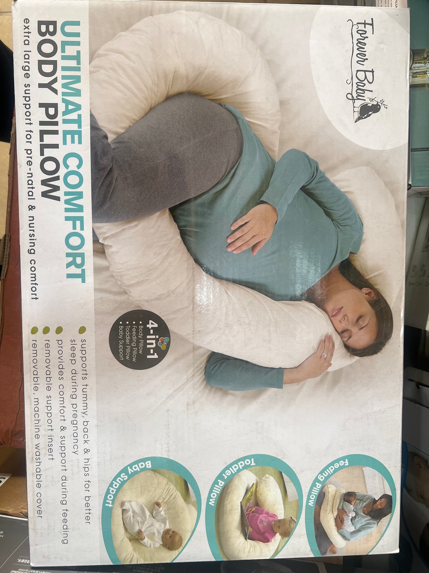 Oreiller de Maternité 4 en 1 – Confort Ultime pour Maman et Bébé