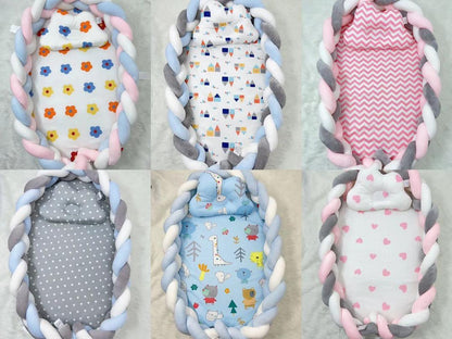 Lit Bébé Design Enveloppant avec Moustiquaire – Sécurité Douce et Élégante